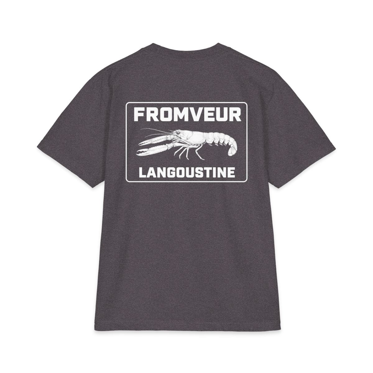 FROMVEUR Le Guilvinec Fishing Crew T-Shirt - dos Charcoal Grey