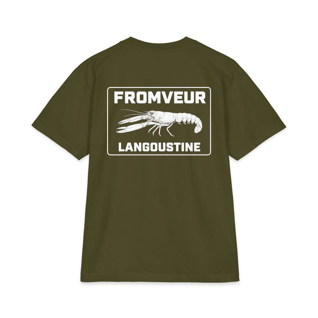 FROMVEUR Le Guilvinec Fishing Crew T-Shirt - dos Olive