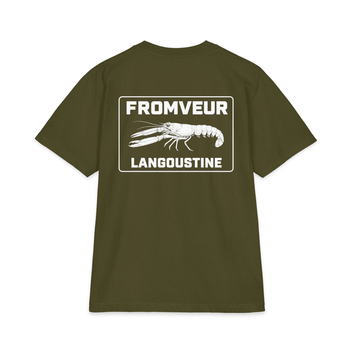 FROMVEUR Le Guilvinec Fishing Crew T-Shirt - dos Olive