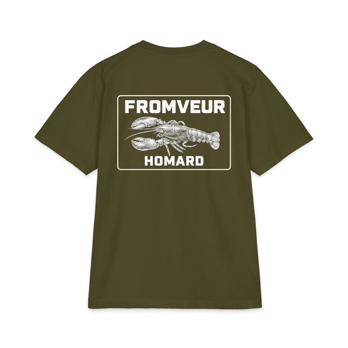 Roscoff Fishing Crew T-Shirt - dos Olive