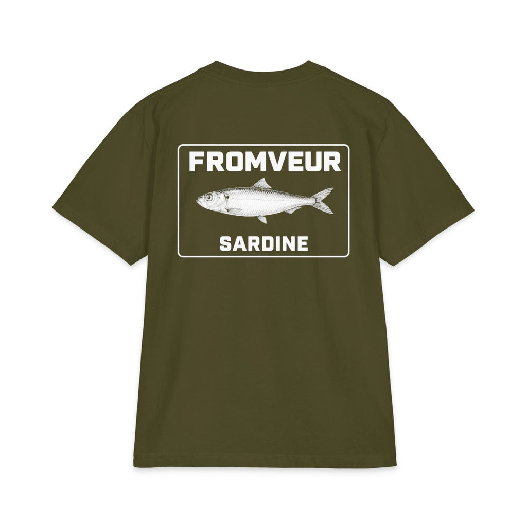 Saint-Guenole Fishing Crew T-Shirt - dos Olive