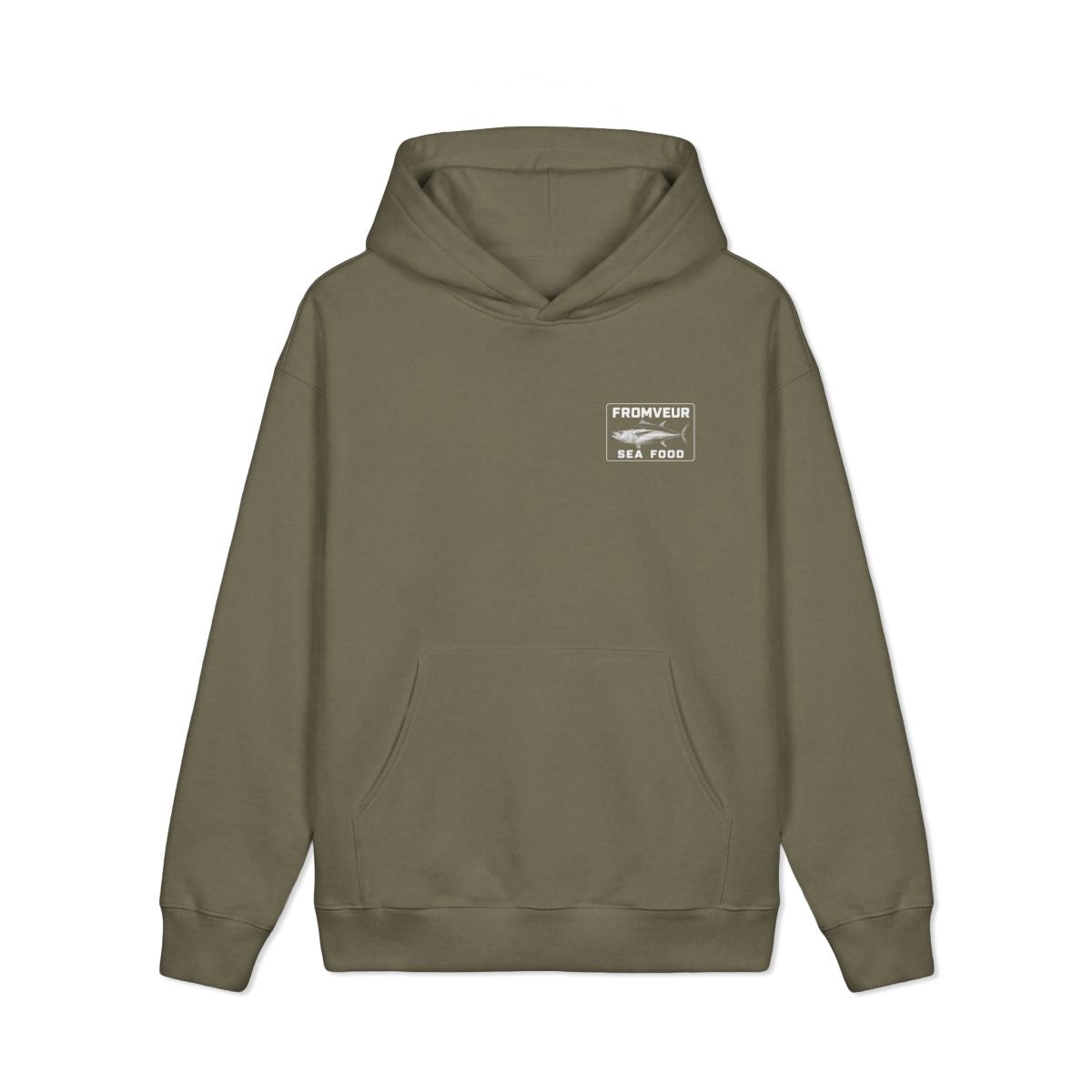FROMVEUR Sea Food Thon Hoodie - recto Olive